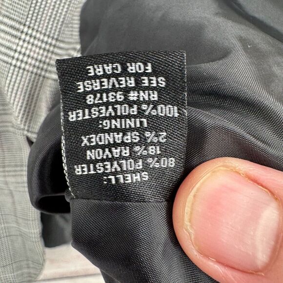 Premise One Button Blazer Jacket Women's‎ Size 4 Black/White Plaid - Picture 9 of 12